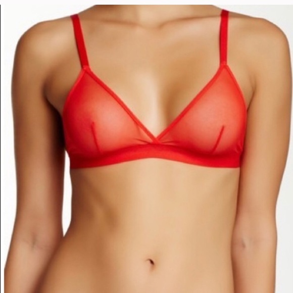 ♥️JOES JEANS MESH RED BRALETTE NWT $40 VALUE - Picture 3 of 5